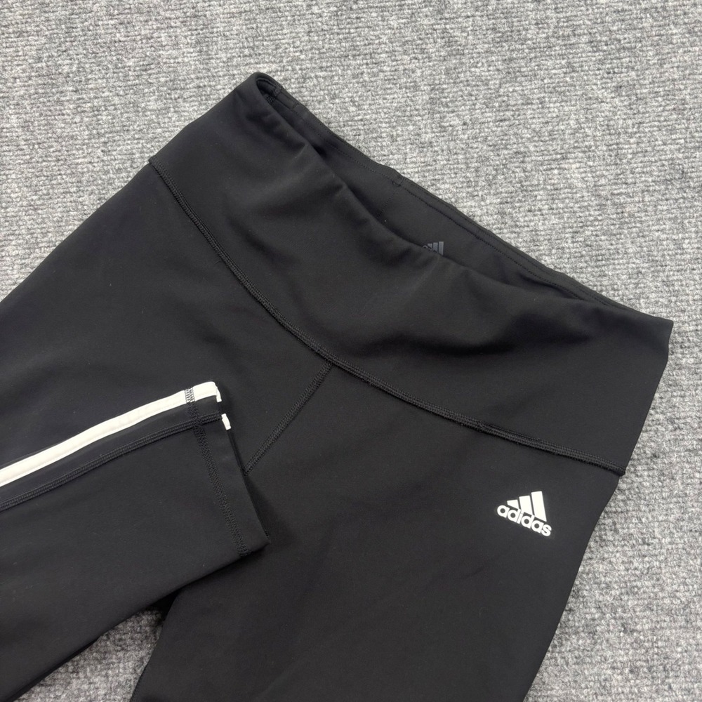Adidas Climalite Leggings‎ Size Medium Black 3-Stripe DV3268 Mens Active Pant's